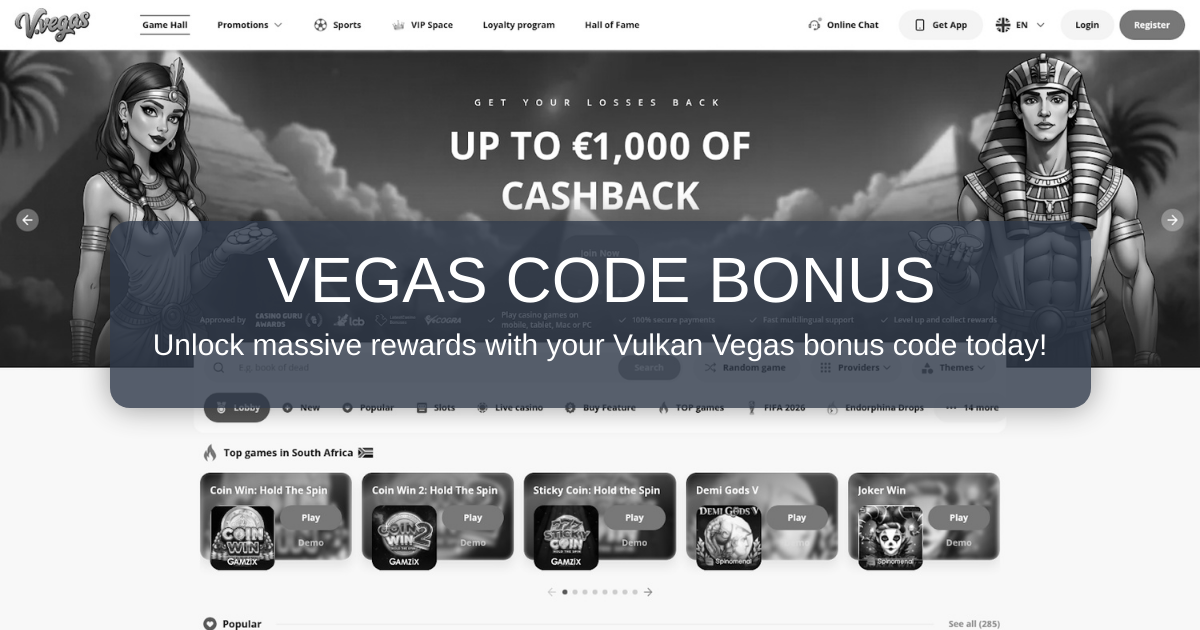 Vulkan Vegas Bonus Code and No Deposit Offers